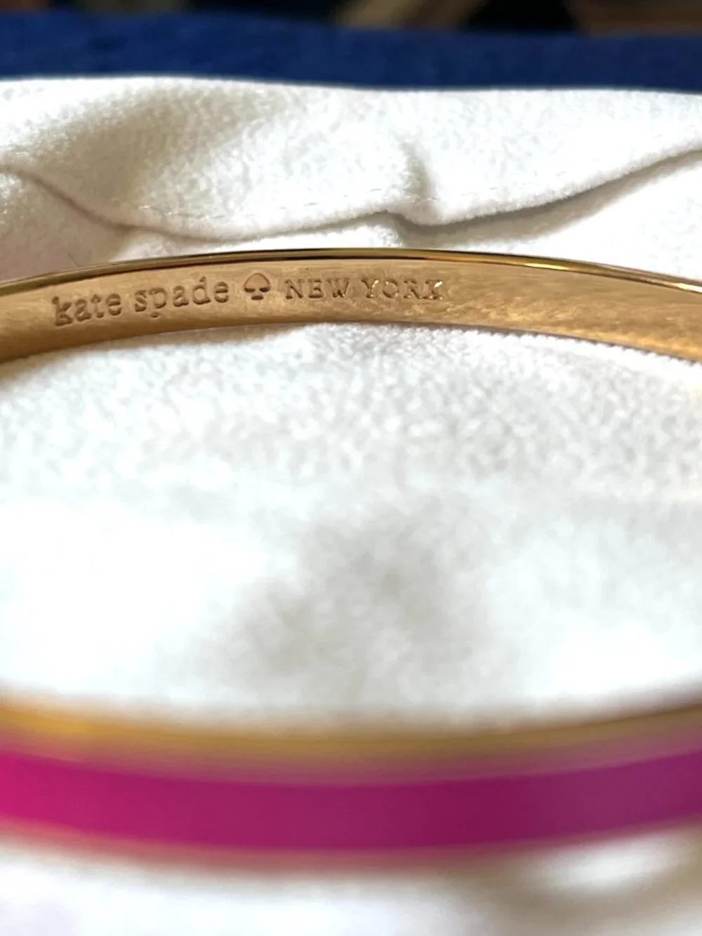Kate Spade Rise Above Inspirational Hot Pink Gold Plated Bangle Bracelet - Picture 4 of 7